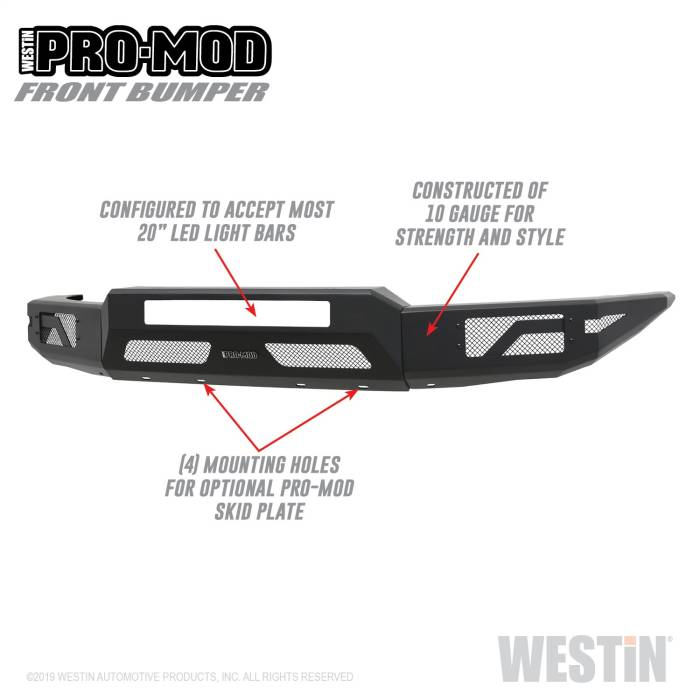 Westin - Westin Pro-Mod Front Bumper 58-41055