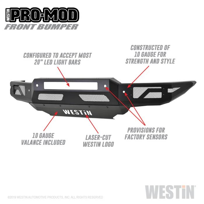 Westin - Westin Pro-Mod Front Bumper 58-41085