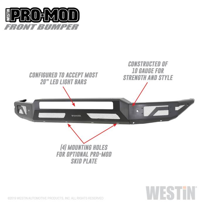 Westin - Westin Pro-Mod Front Bumper 58-41165