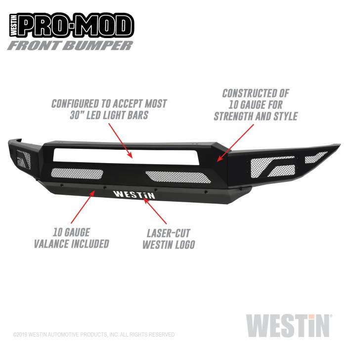 Westin - Westin Pro-Mod Front Bumper 58-41215