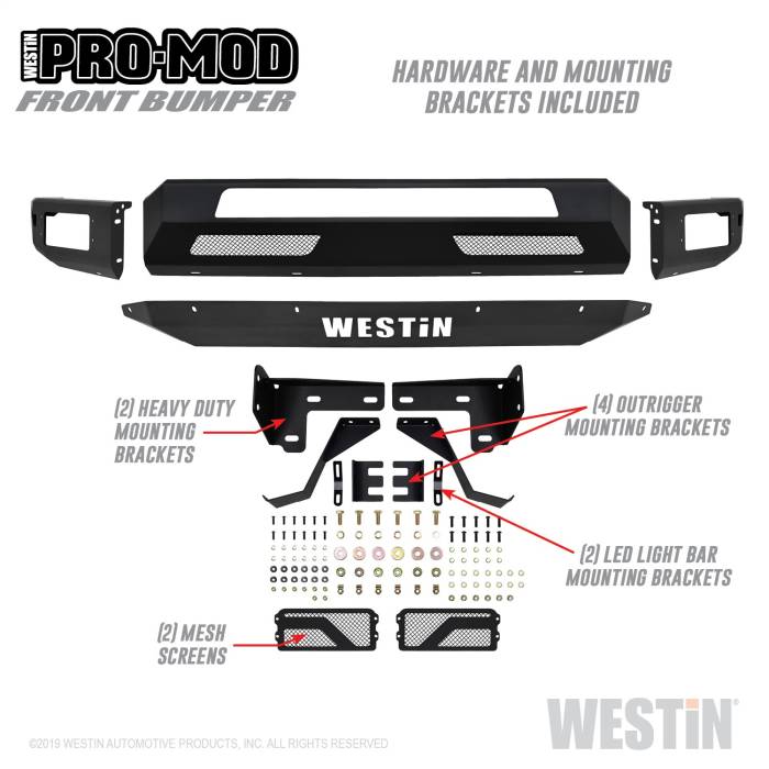 Westin - Westin Pro-Mod Front Bumper 58-41065