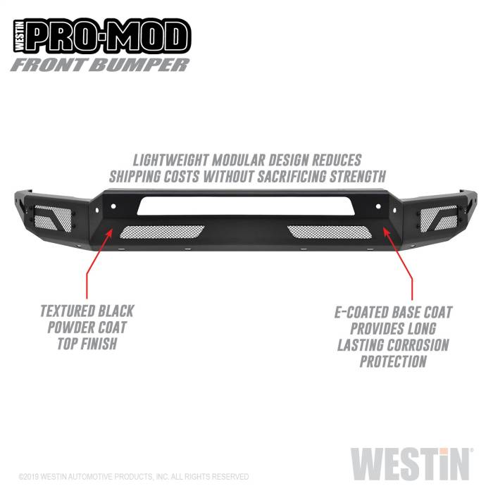 Westin - Westin Pro-Mod Front Bumper 58-41195