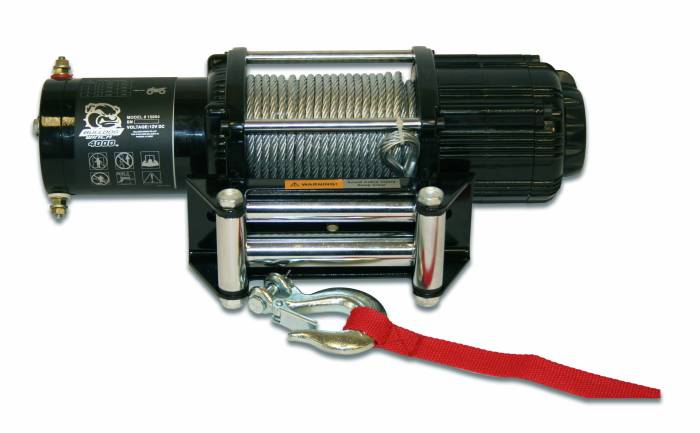 Bulldog Winch - Bulldog Winch 4000lb UTV/Utility Winch, Two Switches, Mounting Channel, Roller Fairlead (15004)