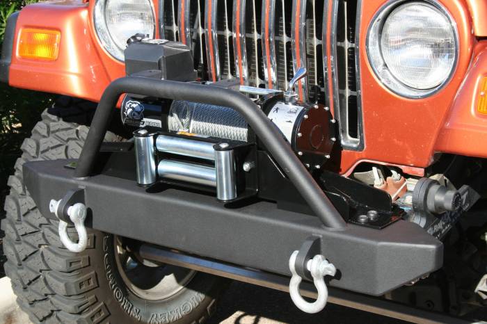 Bulldog Winch - Bulldog Winch TJ Front Bumper, Stubby w/light bar and shackle mounts (21000)