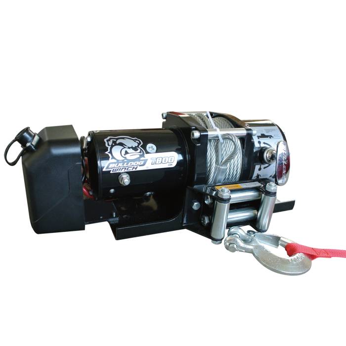 Bulldog Winch - Bulldog Winch 7800lb Trailer Winch, 47' wire Rope, Roller Fairlead, Mnt Plate, Low Profile (10031)