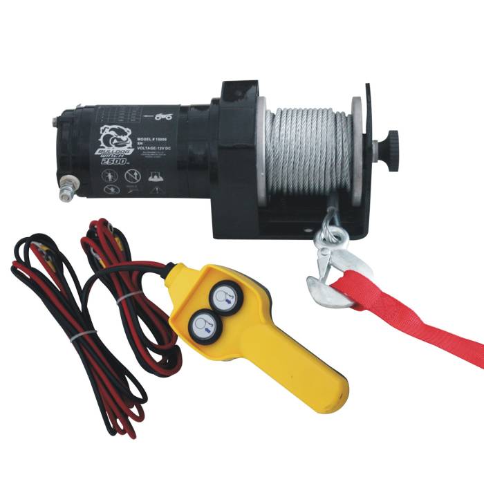 Bulldog Winch - Bulldog Winch 2000lb Utility Winch, 50ft wire rope, hand held controller (15008)