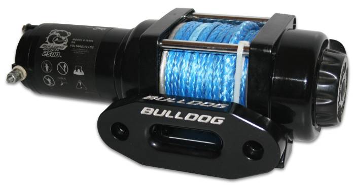 Bulldog Winch - Bulldog Winch 2500lb ATV Winch w/syn rope, Alu Hse Frld, mini-rocker switch, mnt channel (15014)