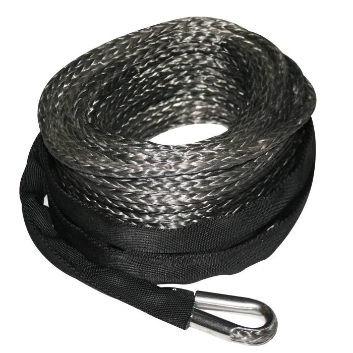 Bulldog Winch - Bulldog Winch Synthetic Rope 9.5mm x 100ft, Premium with Abrasion Sleeve, up to 12k (20084)