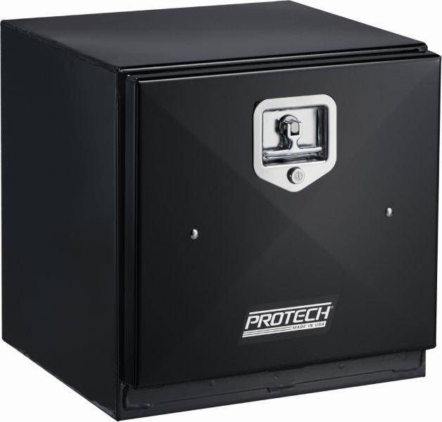 ProTech - ProTech Mild Steel Toolbox; Black Powder Coat; Single, Drop-Down Door; Stainless Steel T-Handle Lock (22-2018B-BK)