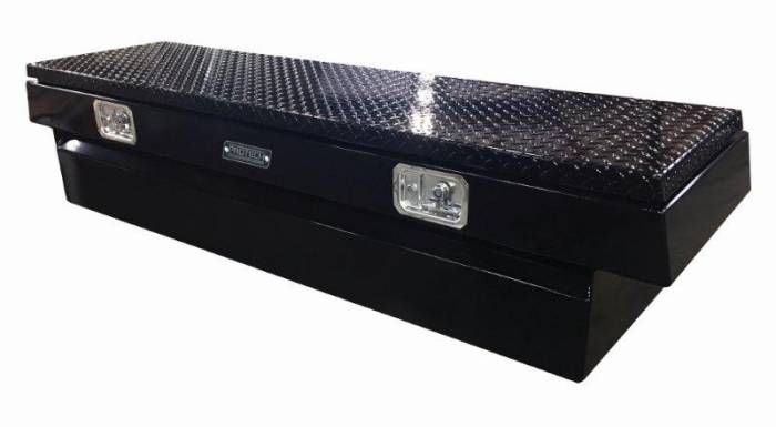 ProTech - ProTech Cross Body, Gloss Black Toolbox; Full Size; Single, Diamond Plate Lid (54-8211-BK)