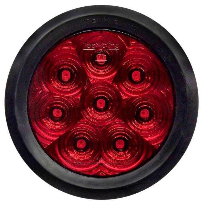 TecNiq - TecNiq Hi Visibility 4"Round Red Turn Red Lens Amp Connector (T46-RR0A-1)