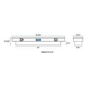 UWS - UWS 72 in. Slim-Line Crossover Truck Tool Box EC10862 - Image 3