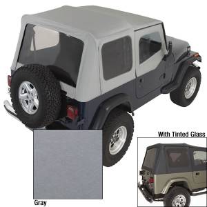 Rugged Ridge Soft Top, Khaki, Tinted Windows; 07-09 Jeep Wrangler