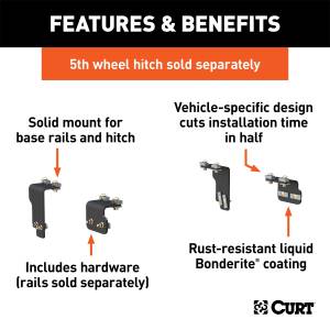 CURT - CURT Fifth Wheel Custom Bracket Kit 16470 - Image 2