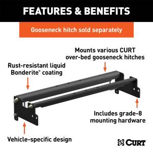 CURT - CURT Gooseneck Hitch Folding Ball Install Kit 61331 - Image 2