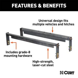 CURT - CURT Gooseneck Hitch Universal Rail Kit 61502 - Image 2