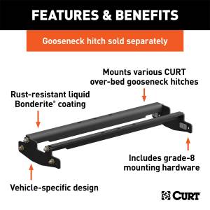 CURT - CURT Gooseneck Hitch Folding Ball Install Kit 61301 - Image 2