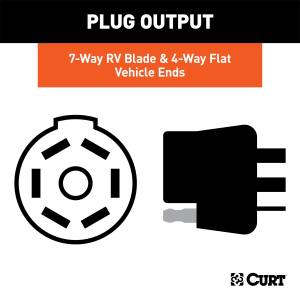 CURT - CURT 7-Way Round RV To 4-Way Flat Adapter 57101 - Image 3