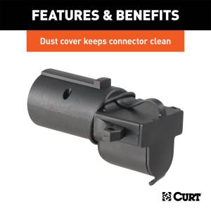 CURT - CURT 7-Way Round RV To 4-Way Flat Adapter 57724 - Image 5