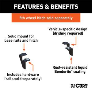 CURT - CURT Fifth Wheel Custom Bracket Kit 16301 - Image 2