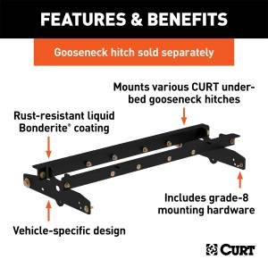 CURT - CURT 600 Series Install Kit Gooseneck Hitch 60637 - Image 2