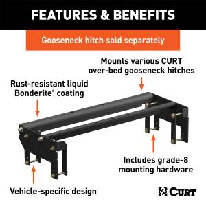 CURT - CURT Gooseneck Hitch Folding Ball Install Kit 61319 - Image 2