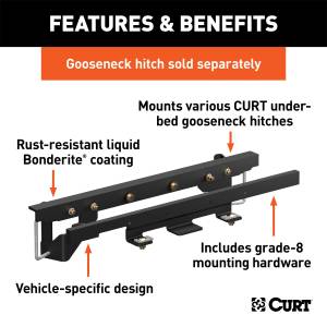 CURT - CURT 600 Series Install Kit Gooseneck Hitch 60657 - Image 2