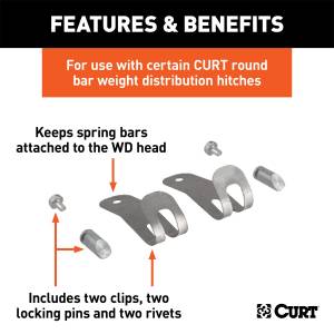 CURT - CURT Weight Distribution Hitch Round Bar Retainer Package 17109 - Image 2