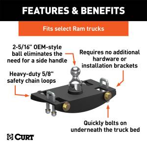 CURT - CURT OEM Style Gooseneck Hitch Ball 60633 - Image 2