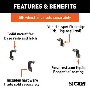 CURT - CURT Fifth Wheel Custom Bracket Kit 16300 - Image 2