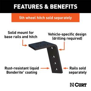 CURT - CURT Fifth Wheel Custom Bracket Kit 16303 - Image 2