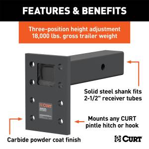 CURT - CURT Adjustable Pintle Mount 48329 - Image 3