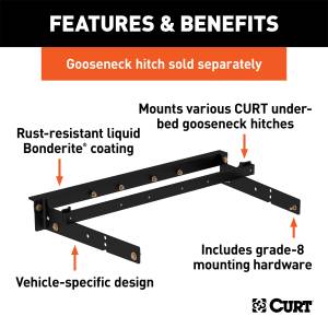 CURT - CURT 600 Series Install Kit Gooseneck Hitch 60631 - Image 2