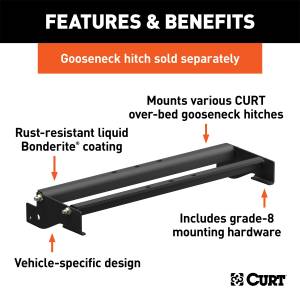 CURT - CURT Gooseneck Hitch Folding Ball Install Kit 61321 - Image 2