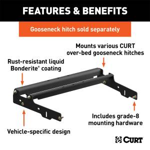 CURT - CURT Gooseneck Hitch Folding Ball Install Kit 61504 - Image 2