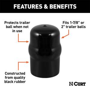 CURT - CURT Hitch Receiver Ball Cover 21800 - Image 2