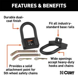 CURT - CURT Fifth Wheel Safety Chain Loop Kit 16000 - Image 2