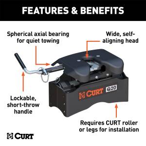 CURT - CURT Q20 Fifth Wheel Head Unit 16530 - Image 3