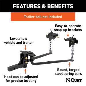 CURT - CURT Weight Distributing Hitch Round Bar 17050 - Image 3