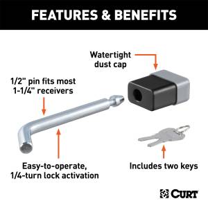 CURT - CURT Trailer Hitch Lock 23020 - Image 2