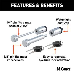 CURT - CURT Dogbone Hitch Pin Lock 23527 - Image 2