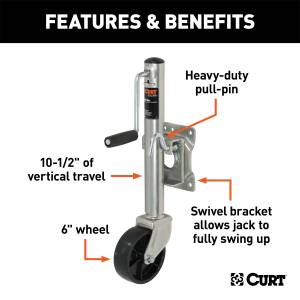 CURT - CURT Marine Tongue Jack 28100 - Image 3