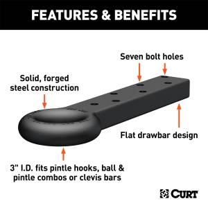 CURT - CURT Forged Alloy Steel Flat Drawbar 48510 - Image 2