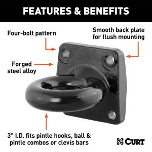 CURT - CURT Forged 4 Bolt Drawbar 48560 - Image 3