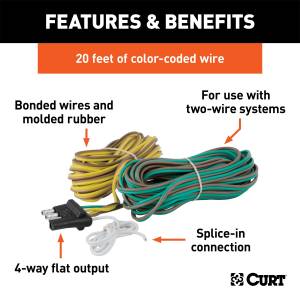 CURT - CURT 4-Way Flat Connector Plug 57220 - Image 2