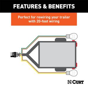 CURT - CURT 4-Way Flat Connector Plug 57220 - Image 3