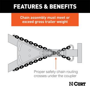 CURT - CURT Safety Chain Assembly 80030 - Image 6