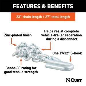 CURT - CURT Safety Chain Assembly 80300 - Image 3