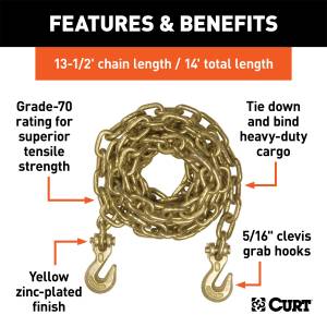 CURT - CURT Transport Binder Safety Chain Assembly 80305 - Image 2