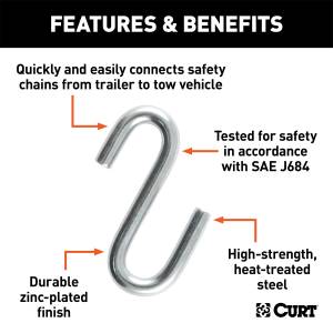 CURT - CURT Class I Certified S-Hook 81260 - Image 2